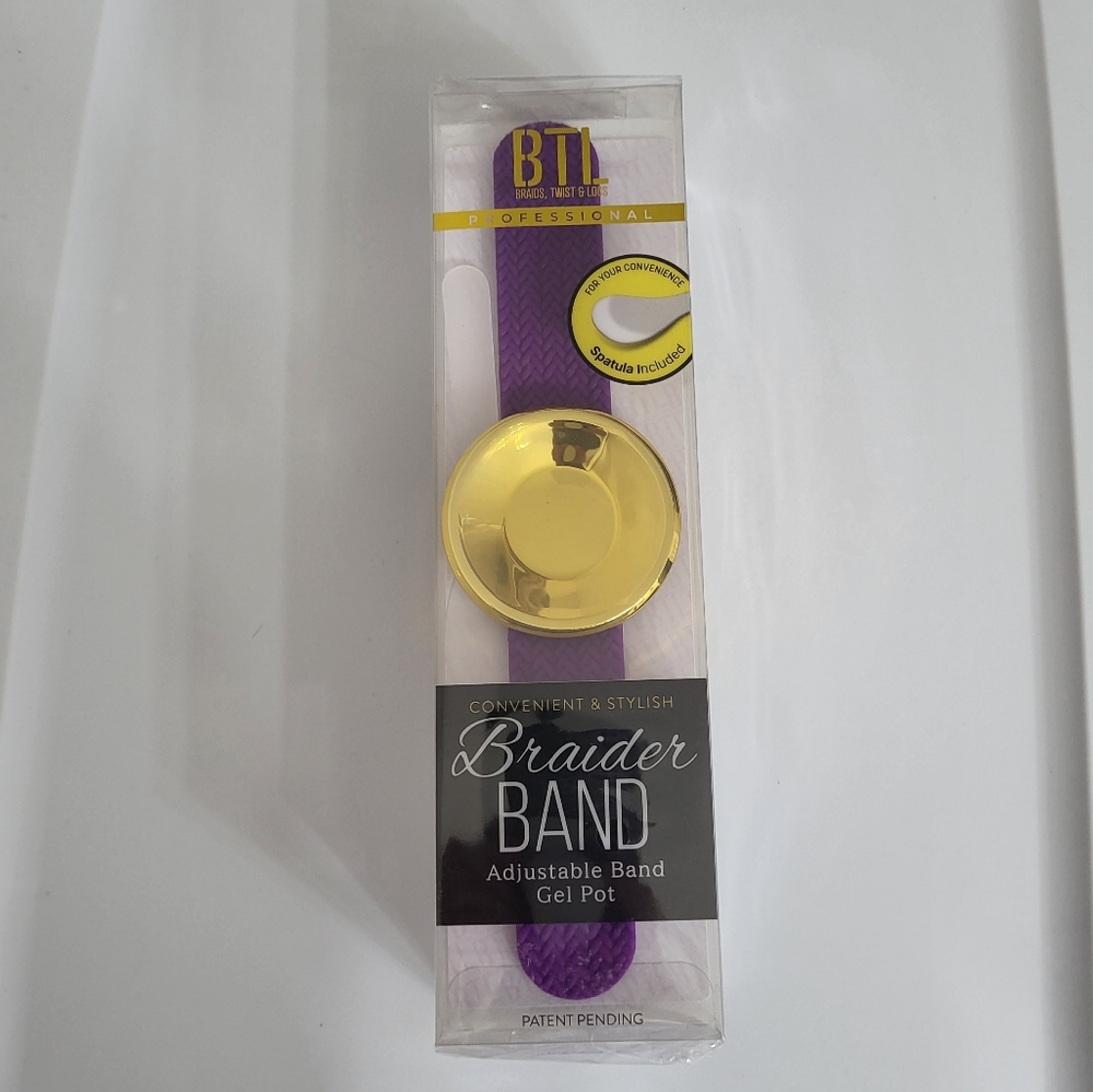 BTL Braider BAND Adjustable Band Gel Pot Purple Hair Tool Braid